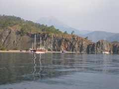 Turquie plage de chimera Olympos le 9 Mai 2010