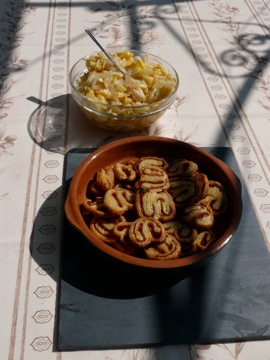 Palmiers au Chorizo - Salade de citrons